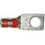 8 AWG, Single Hole, 1/4" Stud, (Red) Copper Industrial Lugs - Short Barrel 8