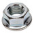 3/8"-16 Flanged Hex Nut, Zinc Plated 3/8"-16