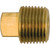 1/4 MPT, Brass Pipe Square Head Plug - 3151X4 1/4
