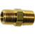 3/8 MPT x 1/8" MPT, Brass Pipe Hex Nipple - 3325X6X2 3/8