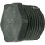 3/8" Hex Head Plug, Sch. 80 Black Pipe Fitting, Class 3000 3/8"