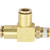 3/8" Tube O.D. x 1/4" MPT, D.O.T. Air Brake Quick Connect Swivel Male Run Tee - 1871X6S 3/8"