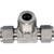 1/8" Tube O.D. Union Tee, Double-Ferrule Stainless Steel 1/8"