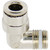 4 mm Tube O.D. x 1/8" Thread Size, Push Connect, Metric Male Elbow (Universal BSPT/BSPP) - 1169X4MX2PT 4