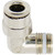 8 mm Tube O.D. x 1/8" Thread Size, Push Connect, Metric Male Elbow (Universal BSPT/BSPP) - 1169X8MX2PT 8