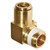 1/2" Tube O.D. x 1/2" MPT, D.O.T. Air Brake Quick Connect 90 deg Male Elbow - 1869X8X8 1/2"