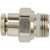 4 mm Tube O.D. x 1/8" Thread Size, Push Connect, Metric Male Connector (Universal BSPT/BSPP) - 1168X4MX2PT 4