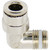 12 mm Tube O.D. x 3/8" Thread Size, Push Connect, Metric Male Elbow (Universal BSPT/BSPP) - 1169X12MX6PT 12