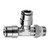 6 mm Tube O.D. x 1/4" Thread Size, Push Connect, Metric Male Run Tee Swivel (Universal BSPT/BSPP) - 1171X6MX4PTS 6