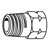 3/8" Nut for Spring Guard, 338 B Series, Field Attachable Hose Fittings - 33806D 3/8"
