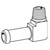 1/8" x 1/4" Male Pipe Rigid 90 deg Elbow, 057 B Series, Field Attachable Hose Fittings - 05704BC02 1/8"