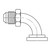 3/4" 90 Degree Elbow (SAE Code 61), Split Flange Adapters and Kits, Hose Adapters 3/4"