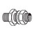 1/2" x 1/4" Bulkhead coupling, Steel Hose Adapters 1/2"
