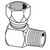 3/4" x 3/4" 90 deg Male Pipe to 37 deg JIC Swivel, JIC 37 deg, Hose Adapters 3/4"