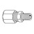 1/2" x 5/8" Male Connector, Steel Flareless Ermeto Connectors, Hose Adapters - 7205X10 1/2"