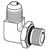 1/4" x 1/4" Male BSPP to Male 37 Degree SAE 90 Degree Elbow, BSP Connectors, Hose Adapters 1/4"