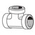 1/2" x 1/2" x 1/2" Tee, Steel Hose Adapters 1/2"