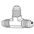 1" x 1" x 1" Male SAE 37 Degree Tee 1"