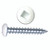 #8-18 x 1" Square Drive Pan Head Sheet Metal Screw, Zinc Plated w/ White Head #8-18