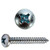 #14-10 x 1-1/2" Phillips Pan Head Sheet Metal Screw, Zinc Plated #14-10