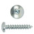 #10-16 x 3/4" Square Drive Pan Head Sheet Metal Screw, Zinc Plated #10-16