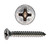 #8-18 x 1/2" Phillips Flat Head Sheet Metal Screw, 18-8 Stainless Steel #8-18
