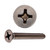 #10-32 x 3/4" Phillips Pan Head Machine Screw, 18-8 Stainless Steel #10-32