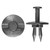 3/8" (9.50mm) Hole Size, 1" Flange, 11/16" Length, Push Retainer 3/8"