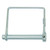 1/4" x 3" Square Snap Pin, Zinc Plated 1/4"