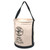 Canvas Bucket, Wide Straight-Wall with Pocket, Molded Bottom, 12" Canvas