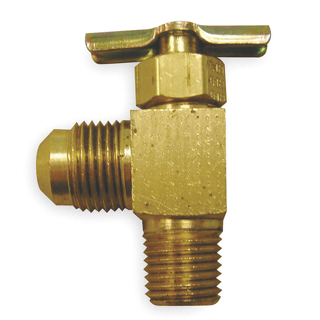 3/8 Tube O.D. x 1/4 MPT, SAE 45 Degree Flare Angle Needle Valve
