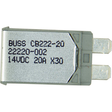 20 AMP, 14 VDC Circuit Breaker, Type II ATC/ATO - Hi-Line Inc.
