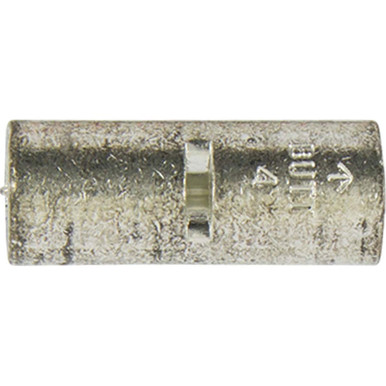 4 AWG, Butt Splice, Copper Non-Insulated Brazed Seam - Hi-Line Inc.