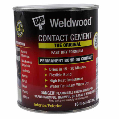 DAP Contact Cement, Rubber Bonding Adhesive, 12 Ounce Tube