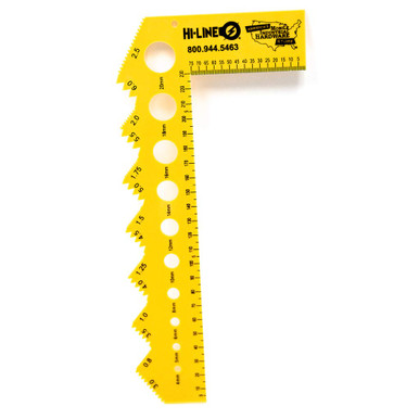 Plastic Bolt Sizing Card & Gauge Tool - Yellow Measuring Guide For Standard & Metric Hardware 10 thumbnail image