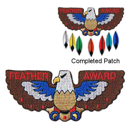 Feather are not included.  They are in a separate listing