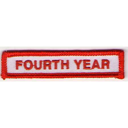 Fourth Year Embroidered Bar Patch