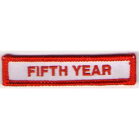 Fifth Year Embroidered Bar Patch
