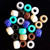 Plastic Pony Beads Southwest Mix