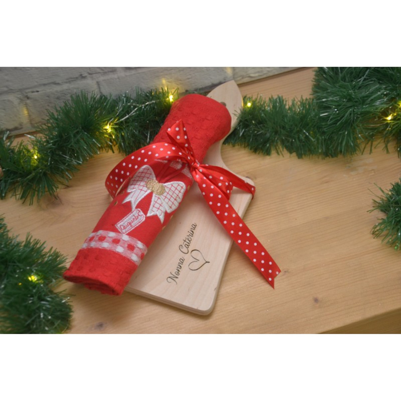 Tagliere idea regalo Natale - personalizzato con incisione