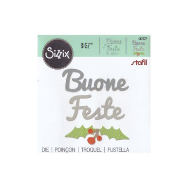 Fustella In Acciaio 'Buone Feste' 14x14 Cm – Stencil Per Biglietti Auguri E Decorazioni Natalizie - 2