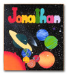 Wooden Puzzle with Kids Name Outer Space Planets