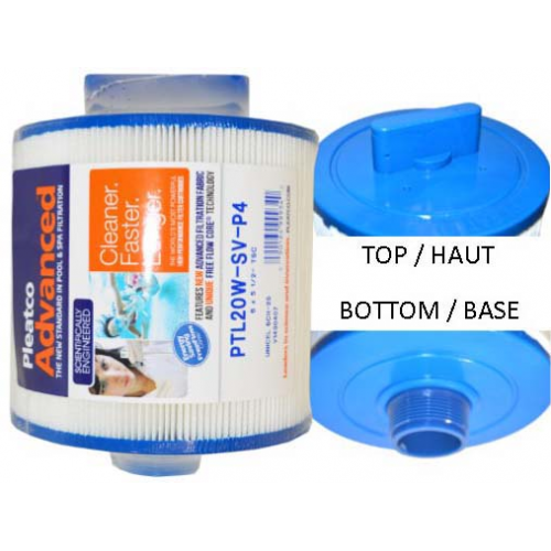 Filtro De Cartucho Pleatco PVT40P4 Para Spa Y Jacuzzi - Medida 251mm - Reemplazo De Alta Calidad