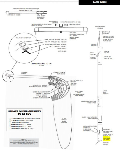 Hobie Wave Mast Base Casting (Current)