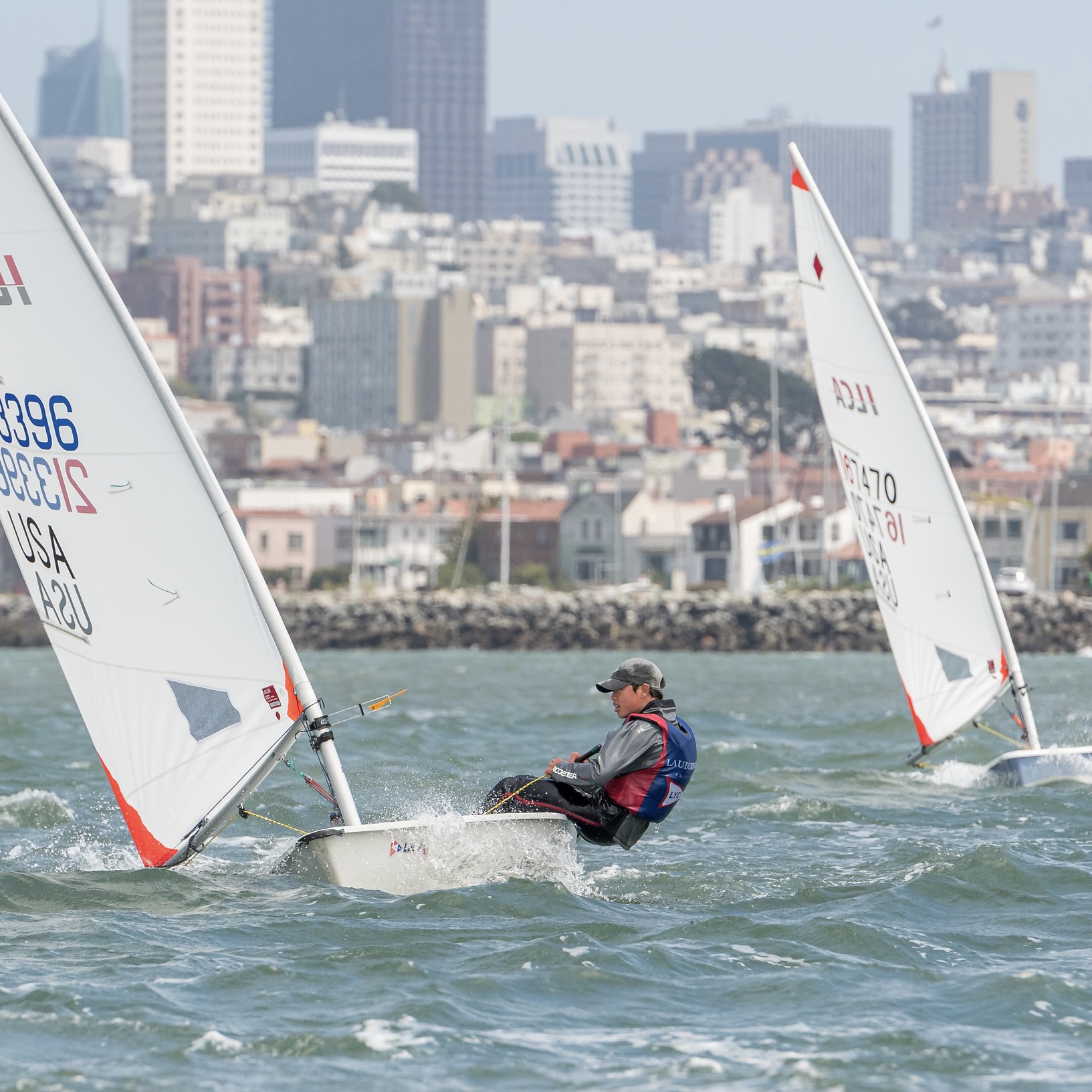 laser sailboat ocean