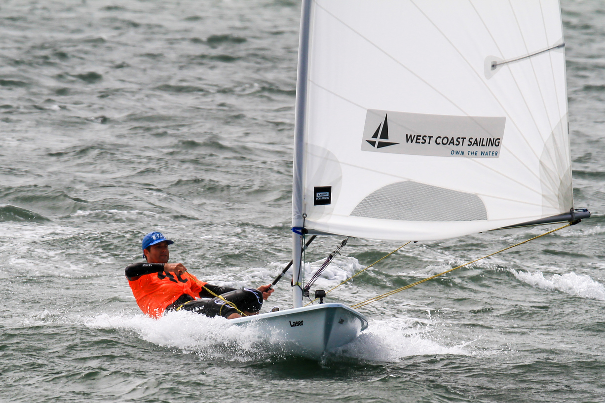 sailing a laser sailboat