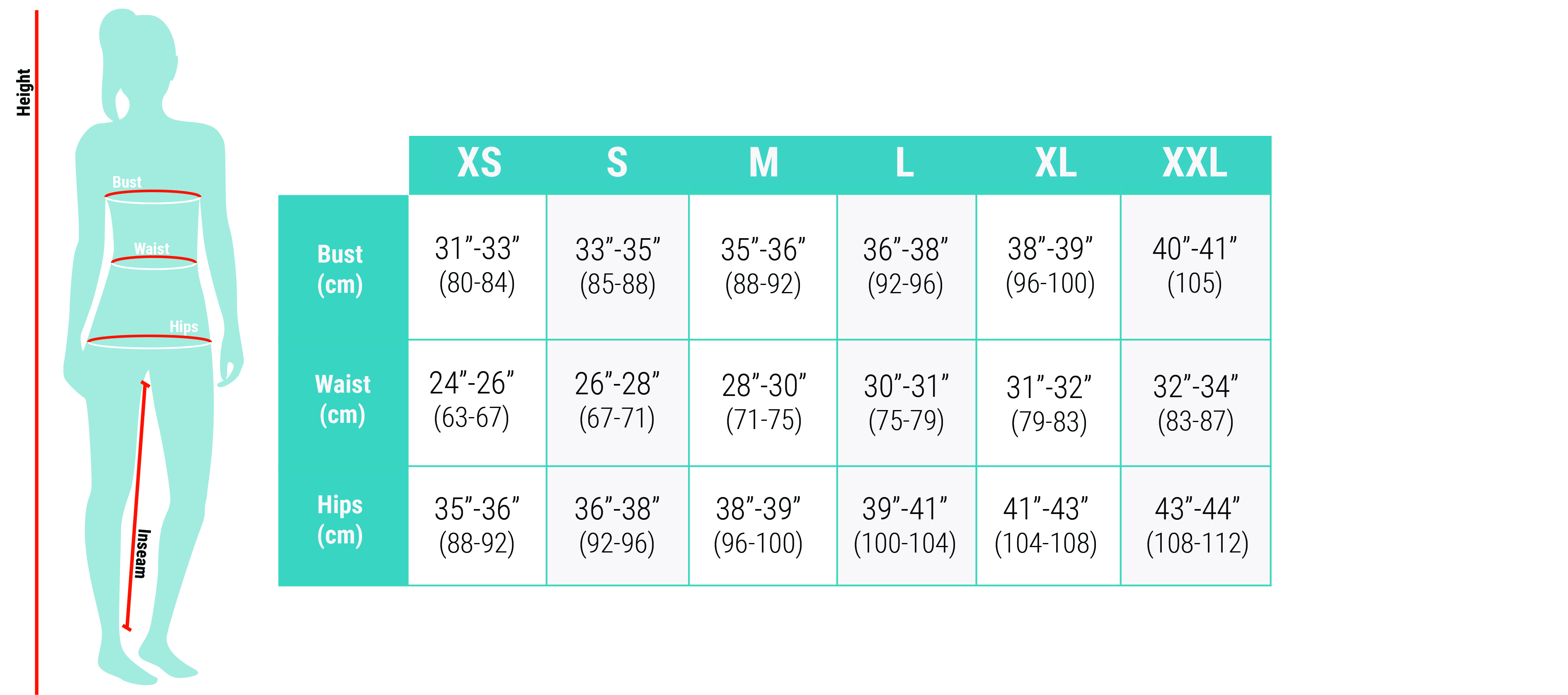 Swimwear Size Chart  Bathing Suit Size Chart Women & Juniors