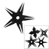 MK-Ultra Covert Ninja Throwing Stars Set of 4 With Pouch Black