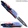 3D Print US Flag & Alaska Mountain Double Edge OTF Knife