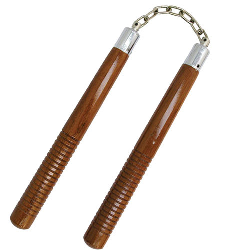 Wood Nunchuck ROUND HARD WOOD Edge Import